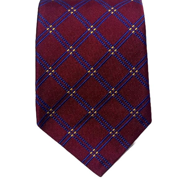 2for25 Ralph Lauren Silk Hand-Finished Men’s Tie Red Embroidered Preppy Designer - Picture 3 of 9